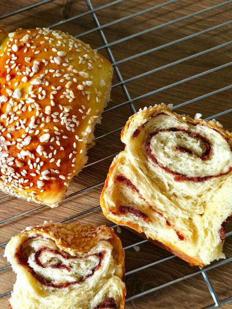 Japanese Milk Bread with Red Bean Paste